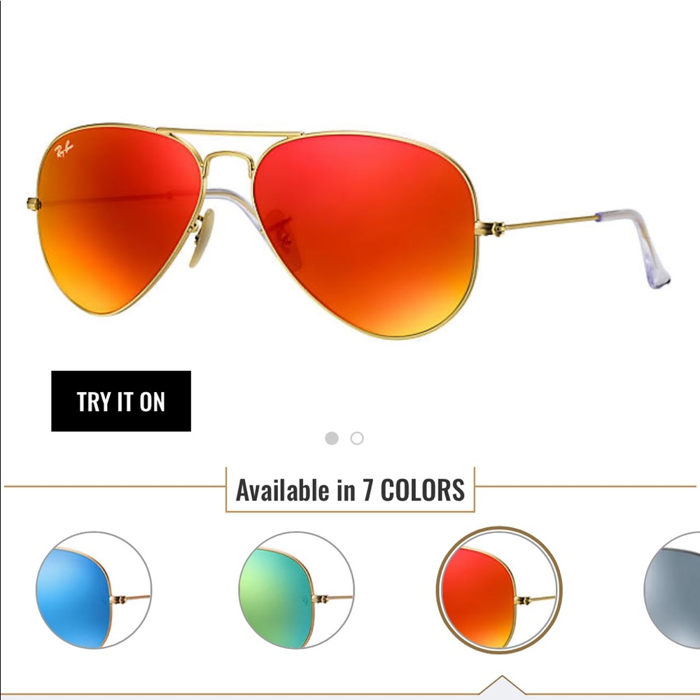 Ray Ban Orange Flash Aviators
